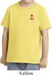 Red Anchor Patch Pocket Print Toddler Shirt