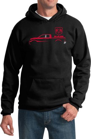 Red Dodge Ram Silhouette Hoodie