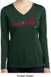 Red Dodge Ram Silhouette Ladies Dry Wicking Long Sleeve