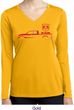 Red Dodge Ram Silhouette Ladies Dry Wicking Long Sleeve