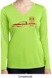 Red Dodge Ram Silhouette Ladies Dry Wicking Long Sleeve