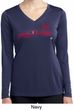 Red Dodge Ram Silhouette Ladies Dry Wicking Long Sleeve