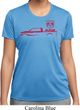 Red Dodge Ram Silhouette Ladies Dry Wicking T-shirt