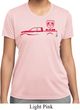 Red Dodge Ram Silhouette Ladies Dry Wicking T-shirt
