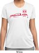 Red Dodge Ram Silhouette Ladies Dry Wicking T-shirt