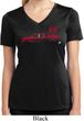 Red Dodge Ram Silhouette Ladies Dry Wicking V-neck