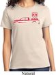Red Dodge Ram Silhouette Ladies T-shirt