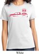 Red Dodge Ram Silhouette Ladies T-shirt