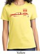 Red Dodge Ram Silhouette Ladies T-shirt