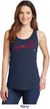 Red Dodge Ram Silhouette Ladies Tank Top