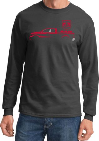 Red Dodge Ram Silhouette Long Sleeve
