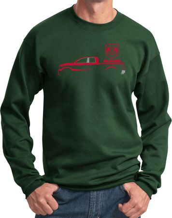 Red Dodge Ram Silhouette Sweatshirt