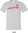 Red Dodge Ram Silhouette Tall T-shirt