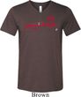 Red Dodge Ram Silhouette Tri Blend V-neck
