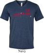 Red Dodge Ram Silhouette Tri Blend V-neck