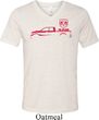 Red Dodge Ram Silhouette Tri Blend V-neck