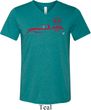 Red Dodge Ram Silhouette Tri Blend V-neck