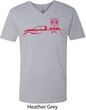 Red Dodge Ram Silhouette V-neck