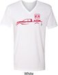 Red Dodge Ram Silhouette V-neck