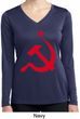 Red Hammer and Sickle Ladies Dry Wicking Long Sleeve Shirt