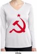 Red Hammer and Sickle Ladies Dry Wicking Long Sleeve Shirt