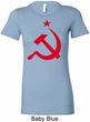 Red Hammer and Sickle Ladies Longer Length Shirt