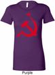 Red Hammer and Sickle Ladies Longer Length Shirt