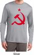 Red Hammer and Sickle Mens Dry Wicking Long Sleeve Shirt