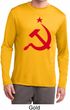 Red Hammer and Sickle Mens Dry Wicking Long Sleeve Shirt