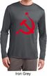 Red Hammer and Sickle Mens Dry Wicking Long Sleeve Shirt