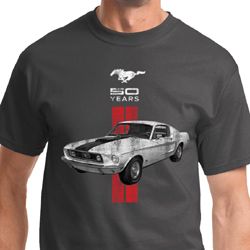 Red Stripe Mustang 50 Years Mens Shirts