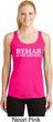 Rehab Is For Quitters Ladies Dry Wicking Racerback Tank Top