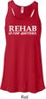 Rehab Is For Quitters Ladies Flowy Racerback Tanktop