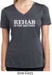 Rehab Is For Quitters Ladies Moisture Wicking V-neck Shirt