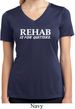 Rehab Is For Quitters Ladies Moisture Wicking V-neck Shirt