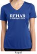 Rehab Is For Quitters Ladies Moisture Wicking V-neck Shirt