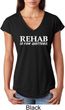 Rehab Is For Quitters Ladies Tri Blend V-Neck Shirt