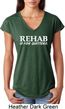 Rehab Is For Quitters Ladies Tri Blend V-Neck Shirt