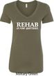 Rehab Is For Quitters Ladies V-Neck Shirt