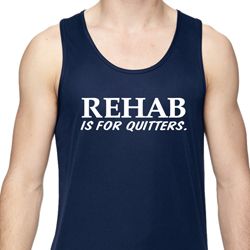 Rehab Is For Quitters Mens Moisture Wicking Tanktop
