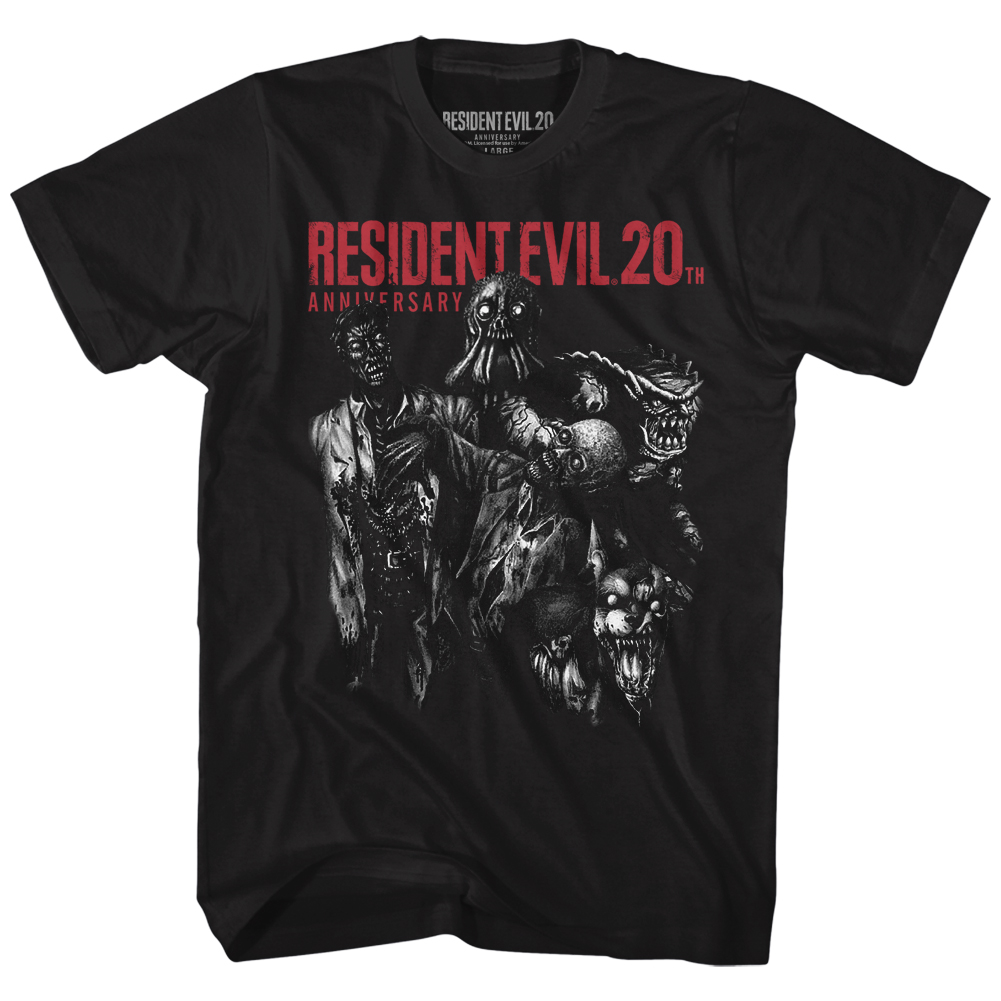 Resident Evil Shirt 20th anniversary Black TShirt Resident Evil Shirts