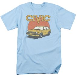 Honda Civic "Retro" T-shirt in Light Blue - Officially Licensed Honda Civic "Retro" T-shirt in Light Blue - Officially Licensed