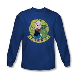 Richie Rich Shirt Baller Long Sleeve Royal Tee T-Shirt