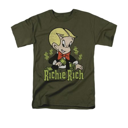 Richie Rich Shirt Logo Olive Green T-Shirt