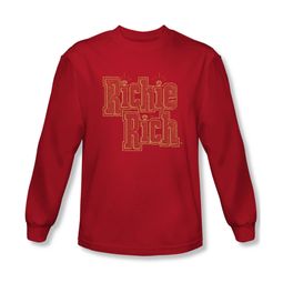 Richie Rich Shirt Name Long Sleeve Red Tee T-Shirt