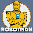 Robotman T-shirt - Robotman Cyborg Adult Slate Blue Tee