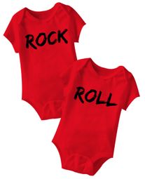 Rock And Roll Funny Baby Romper Red Infant Babies Creeper Rock And Roll Funny Baby Romper Red Infant Babies Creeper