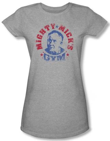 Rocky Juniors T-shirt Mighty Mick's Gym Heather Gray Tee Shirt