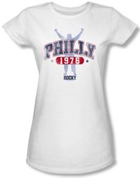 Rocky Juniors T-shirt Philly 1976 Classic White Tee Shirt