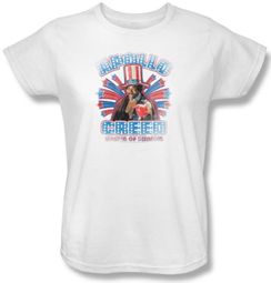 Rocky Ladies T-shirt Apollo Creed Classic White Tee Shirt
